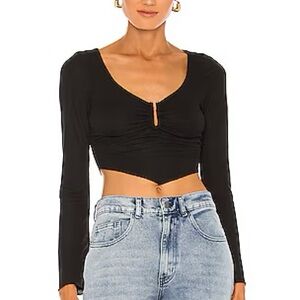 h:ours Tabitha Top in Black